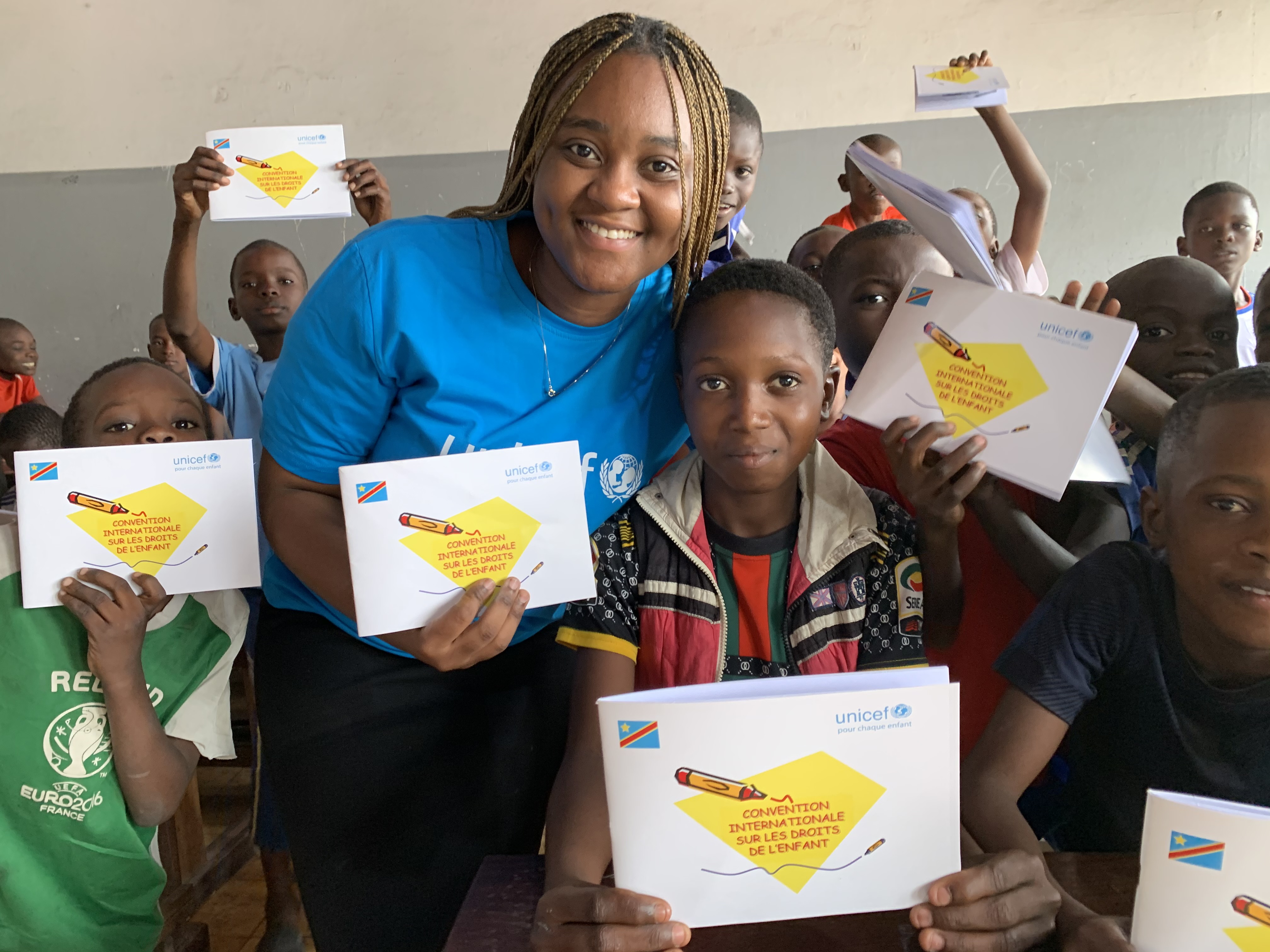 UNICEF trained 450 vulnerable children in Kinshasa between the ages of 10 and 17 on child rights, advocacy techniques and participation.